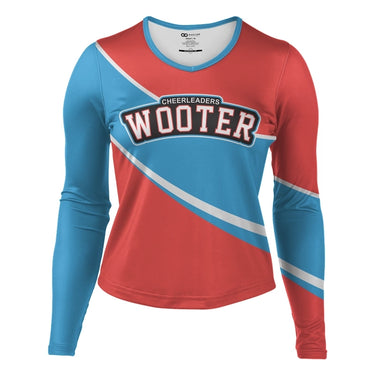 Custom Long Sleeved Crew Neck Cheerleading Shells